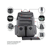 Eastsport Utility Diaper Backpack Bag with Bonus Changing Pad, Grey EasyOptionXY LLC