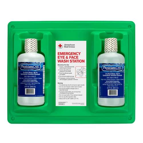 Emergency Eyewash Station with Dual 32 oz Bottles (DS)