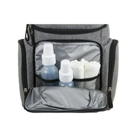 Eastsport Wooster St. Backpack Diaper Bag with Adjustable Shoulder Straps, Bonus Changing Pad, Stroller Straps and Insulated Zipper Pockets, Light Grey EasyOptionXY LLC