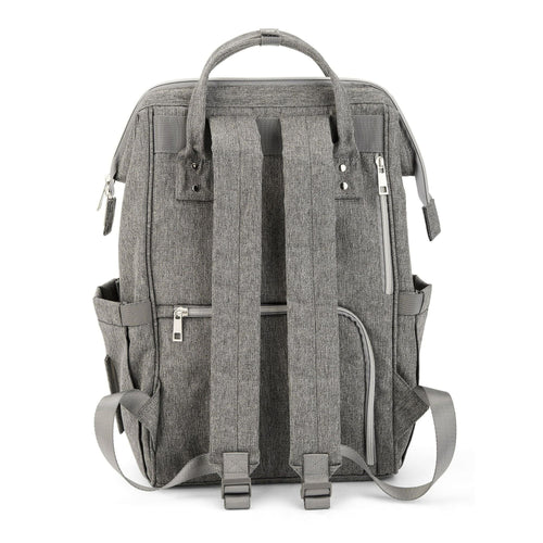 Modernism Adjustable Shoulder Straps Organizer pockets Insulated Bottle Storage Wet Wipes Pocket Backpack Diaper Bag, Gray EasyOptionXY LLC