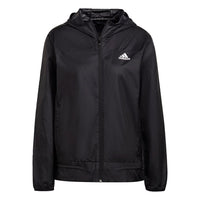 adidas womens Logo Running Windbreaker Black/White X-Small US
