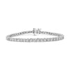 .925 Sterling Silver 1.0 Cttw Miracle-Set Diamond Round Faceted Bezel Tennis Bracelet (I-J Color, I3 Clarity) - 7"