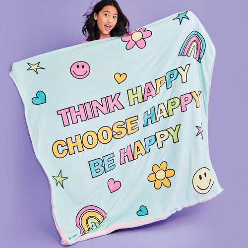 ISCREAM - Be Happy Sherpa Blanket