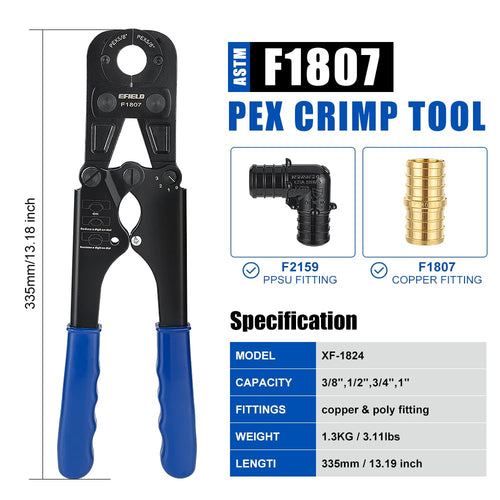 PEX Crimping Tool, HK-1824+ Cutter Plumbingsell