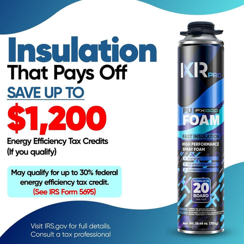 Spray Foam Insulation Kit - Polyurethane Foam with Gun