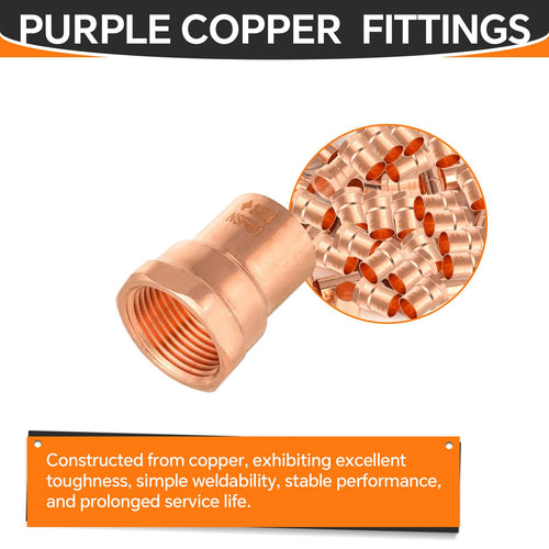 30 Pcs 3/4" C x 1/2" FNPT Copper Female Adapter at Wholesale Price