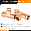 30 Pcs 1" Press Copper Tee (Lead Free)