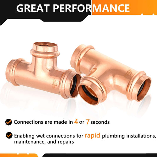 30 Pcs 1" Press Copper Tee (Lead Free)