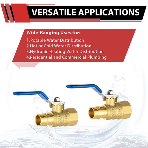 3/4" PEX-A Expansion X 3/4" FNPT Ball Valve, Blue (Lead Free) Plumbingsell