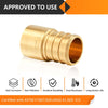 30 Pcs PEX-B Crimp 3/4" PEX x 1/2" Female Copper Sweat Sweat Coupling (Lead Free)