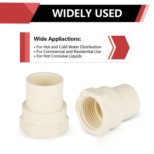 1" CTS CPVC Female Adapter w/Gasket (Socket x FIP)