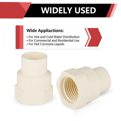 1/2" CTS CPVC Female Adapter w/Gasket (Socket x FIP)
