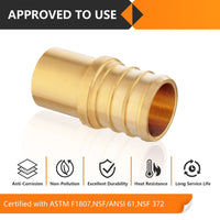 30 Pcs PEX-B Crimp 1" PEX x 3/4" Male Copper Sweat Adapter (Lead Free)