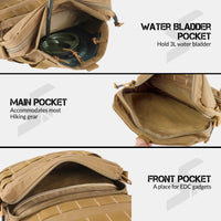 Tactical Molle Hydration Pack 3L Hydration Carrier Pack Water Reservoir Bag