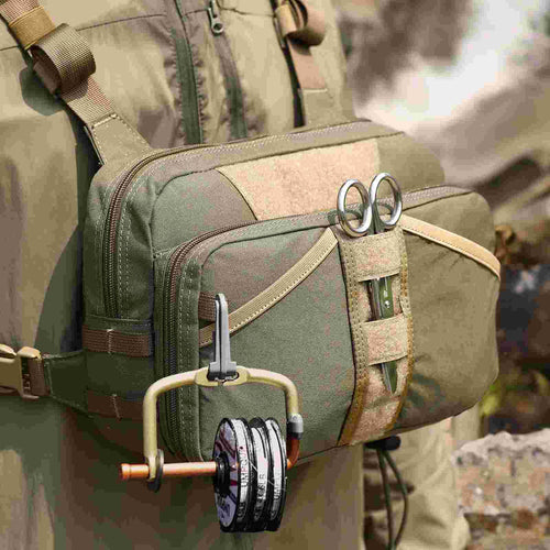 Votagoo Fishing Chest Pack, Fly Fishing Bag for Men and Women, Tackle and Fly Boxes Storage Pack, Hunting Binocular Pack