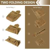 Tactical Dump Pouch Molle Storage Bag Tactical Waist Bag, Drawstring Folding Magazine Dump Bag