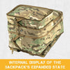 Votagoo D3 Flat Pack 2.0 Tactical Expandable Backpack Multi-purposed MOLLE Pack Camo