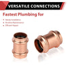 30 Pcs 1" Press Copper Coupling NO Stop (Lead Free)