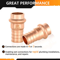 30 Pcs 1/2" Press Copper x 3/4" PEX Crimp Adapter (Lead Free)