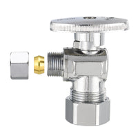 1/2" Nominal (5/8" OD) Compr. x 3/8" OD Compr. Angle Stop Valve, 1/4 Turn (Lead Free) Plumbingsell