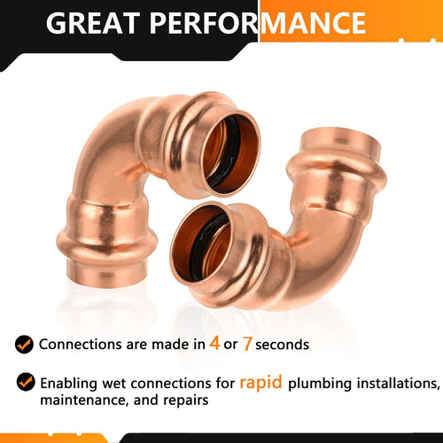 3/4" Press Copper 90° Elbow (Lead Free) Plumbingsell