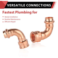 1/2" Copper Press Female Elbow (Lead Free)