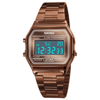 New Digital Men Luxury Retro Men's Sport Wristwatch Fashion Stopwatch Electronic Watches For Mens With  Alarm Clock