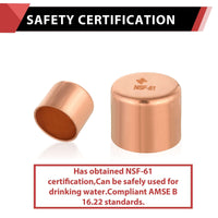 30 Pcs 5/8" Solder Copper Pipe End Cap (Plug) at Wholesale Price