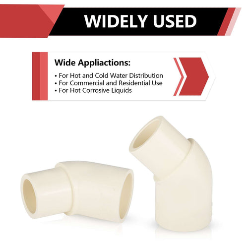 1" CPVC CTS 45° Street Elbow (Spigot x Socket)