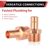 1/2" FTG Press x 3/4" Male Threaded Copper Street Adapter (Lead Free)