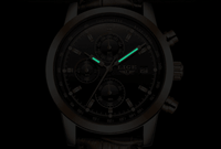 Men's  Waterproof Watch With Chronometers Date Display And Fluorescent Pointers Excellent Look Perfect Gift