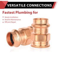 1/2" Press Copper x 1/2" Female Threaded Adapter (Lead Free) Plumbingsell