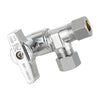 1/2" Pex-a Expansion (F1960) Inlet x 3/8" OD Compr. x 3/8" OD Compr. Split, Angle Stop Valve, Quarter Turn (Lead Free) Plumbingsell