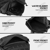 Tactical Molle Hydration Pack 3L Hydration Carrier Pack Water Reservoir Bag