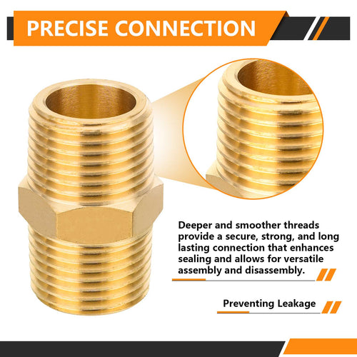 3/8" Male NPT Brass Hex Connector