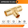 30 Pcs PEX-B Crimp 1" PEX x 1" PEX x 3/4" PEX Reducing Tee (Lead Free)
