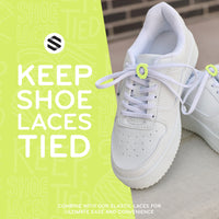 Neon Green Knot Bow Clip Shoelace Accessory The Original Stretchlace