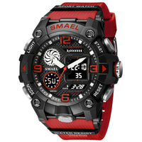 Sport Watch For Men WIth  Dual Time Waterproof 50M Miliatry Watches Chronograph Alarm Army Wristwatch