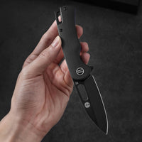 The Venture Point Folding Pocket Knife Giftset for Men and Women (Black and Blue)