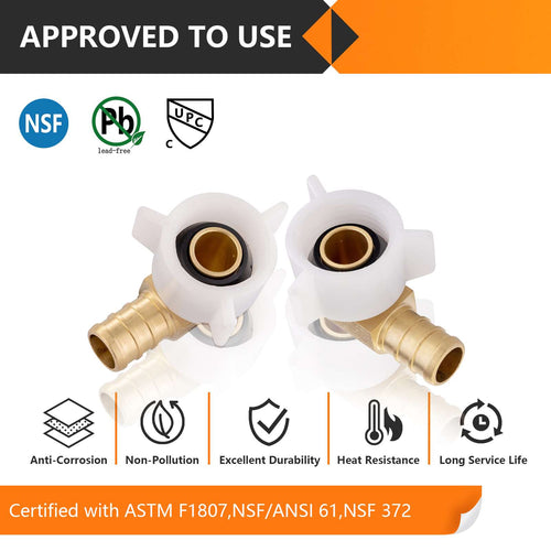 30 Pcs PEX-B Crimp 3/4" PEX X 3/4" Female NPT Swivel Elbow (Lead Free)