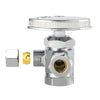 1/2" FIP x 3/8" OD Compr. x 3/8" OD Compr. Dual Angle Stop Valve, Multi Turn (Lead Free)