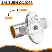 10 Pcs 1/2" Sweat x 3/8" OD Compr. Straight Stop Valve, 1/4 Turn (Lead Free) Plumbingsell