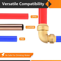 3/4" x 1/2" Push Fit Elbow