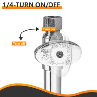 1/2" Sweat x 3/8" OD Compr. Straight Stop Valve, w/5" Straight Extension, 1/4-Turn (Lead Free)