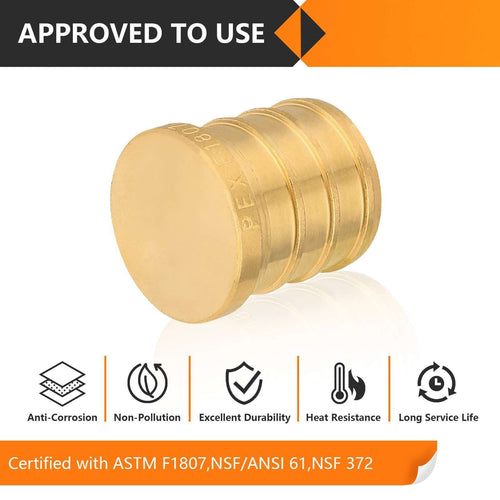 30 Pcs PEX-B Crimp 3/4" Plug (Lead Free)