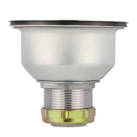 3-1/2" Kitchen Sink Deep Double Cup Drain w/ Basket
