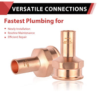 1/2" FTG Press x 3/4" Female Threaded Street Copper Adapter (Lead Free)