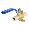 10 Pcs 3/4" PEX Expansion Drop Ear Ball Valve, Blue (Lead Free)