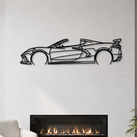 Corvette C8 Detailed Metal Car Wall Art - MT0922
