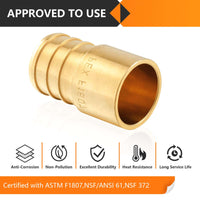 30 Pcs PEX-B Crimp 1" PEX x 3/4" Female Copper Sweat Sweat Coupling (Lead Free)